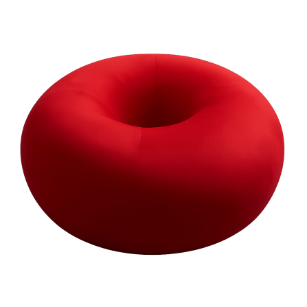 เก้าอี้สตูล RENITA HOME รุ่น DONUT STOOL สีแดง_0